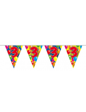 3. Geburtstag Girlande mit Ballons - 10 Meter
