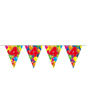 4. Geburtstag Girlande mit Ballons - 10 Meter