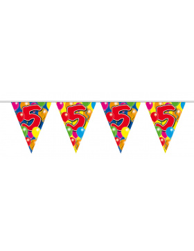 5. Geburtstag Girlande mit Ballons - 10 Meter
