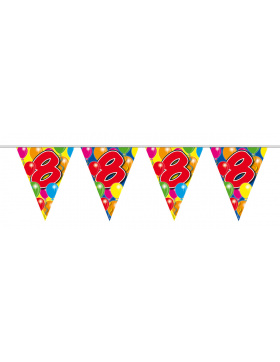 8. Geburtstag Girlande mit Ballons - 10 Meter