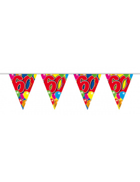 60. Geburtstag Girlande mit Ballons - 10 Meter