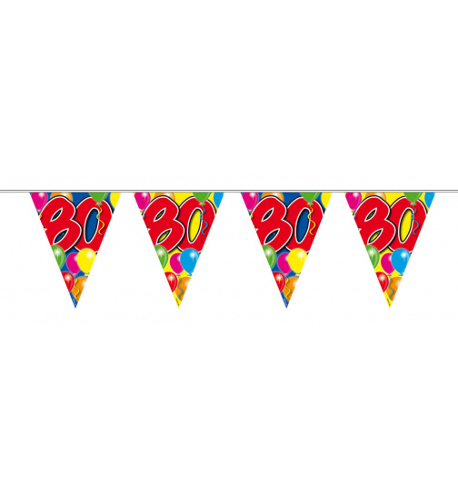 80. Geburtstag Girlande mit Ballons - 10 Meter