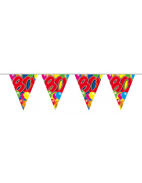 80. Geburtstag Girlande mit Ballons - 10 Meter