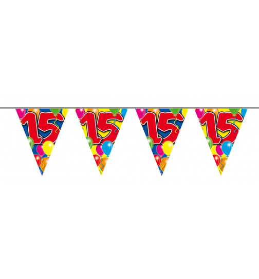 15. Geburtstag Girlande mit Ballons - 10 Meter