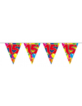 15. Geburtstag Girlande mit Ballons - 10 Meter