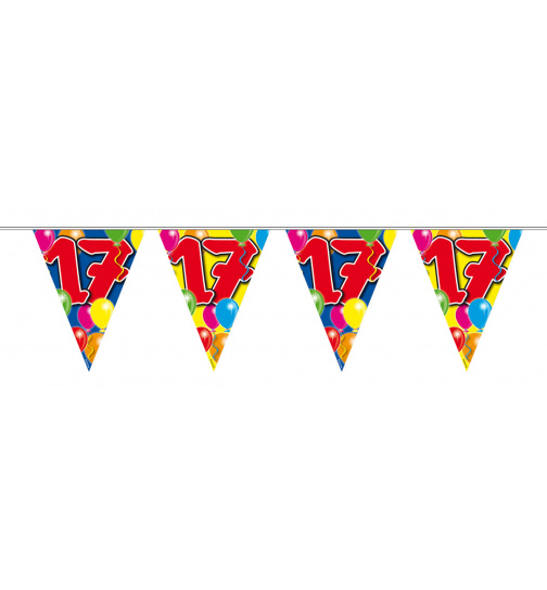 17. Geburtstag Girlande mit Ballons - 10 Meter