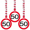 50. Geburtstag Hängedeko Verkehrsschild - 3 Stück