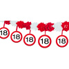 18. Geburtstag Girlande Verkehrsschild mit Hängern -  4 Meter