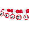 21. Geburtstag Girlande Verkehrsschild mit Hängern