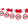30. Geburtstag Girlande Verkehrsschild mit Hängern