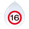16. Geburtstag Ballons Verkehrsschild - 8 Stück