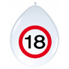 18. Geburtstag Ballons Verkehrsschild - 8 Stück