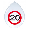 20. Geburtstag Ballons Verkehrsschild - 8 Stück