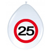 25. Geburtstag Ballons Verkehrsschild - 8 Stück