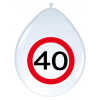40. Geburtstag Ballons Verkehrsschild - 8 Stück