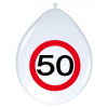 50. Geburtstag Ballons Verkehrsschild - 8 Stück