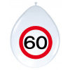 60. Geburtstag Ballons Verkehrsschild - 8 Stück