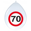 70. Geburtstag Ballons Verkehrsschild - 8 Stück