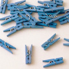 Miniklammern / Holzklammern Blau - 24 Stück