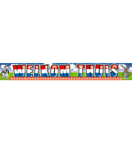 Willkommen zu Hause Folienbanner - 5 Meter