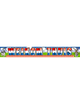 Willkommen zu Hause Folienbanner - 5 Meter