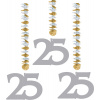 Silberhochzeit / 25. Geburtstag Hängedeko - 3 Stück