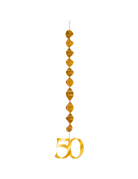 Goldhochzeit / 50. Geburtstag Hängedeko - 3 Stück