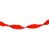 Girlande aus Krepppapier Rot - 24 Meter