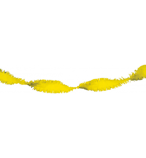 Girlande aus Krepppapier Gelb - 24 Meter
