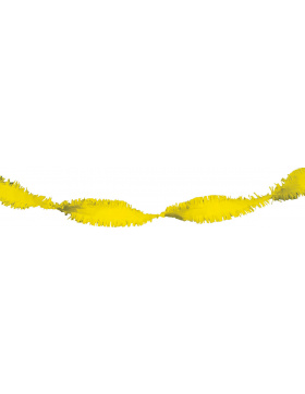 Girlande aus Krepppapier Gelb - 24 Meter