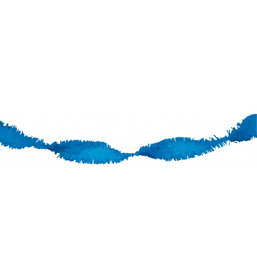 Girlande aus Krepppapier Blau - 24 Meter
