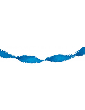 Girlande aus Krepppapier Blau - 24 Meter