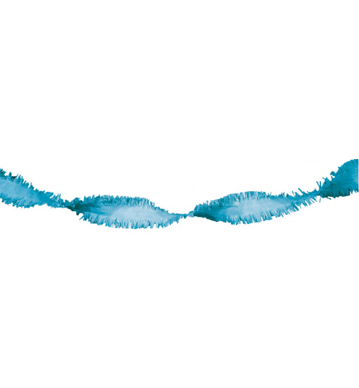 Girlande aus Krepppapier Hellblau - 24 Meter