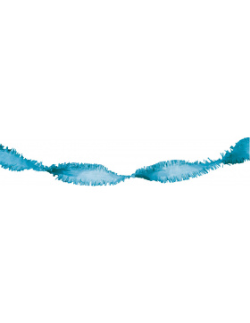 Girlande aus Krepppapier Hellblau - 24 Meter