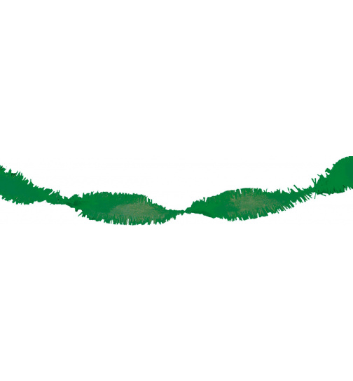Girlande aus Krepppapier Grün - 24 Meter