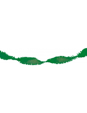 Girlande aus Krepppapier Grün - 24 Meter
