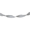 Girlande aus Krepppapier Silber - 24 Meter