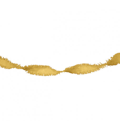 Girlande aus Krepppapier Gold - 24 Meter