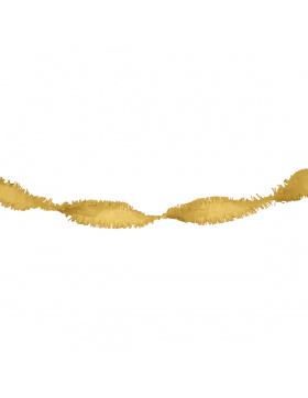 Girlande aus Krepppapier Gold - 24 Meter