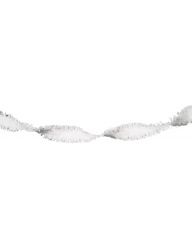 Girlande aus Krepppapier Weiß - 24 Meter