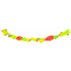 Girlande aus Krepppapier Neonfarben Regenbogen - 18 Meter