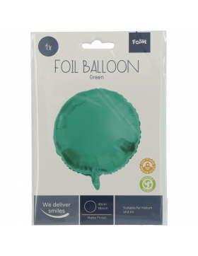 5x Folienballon Rund Matt Grün45 cm (18inch)  Party Deko Geburtstag