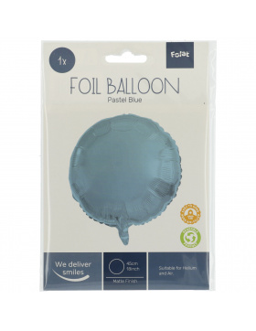 Folienballon Rund Pastell Blau 45cm, Matt 18inch Heliumballon Party Deko 5 Stück