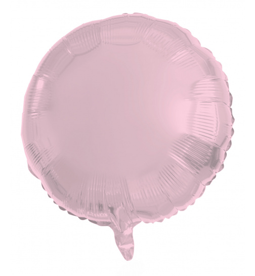 5x Folienballon Rund Pastell Rosa 45cm Matt 18 inch Heliumballons Party Deko Set