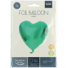5x Folienballon Herzförmig – Metallic Matt Grün (45 cm / 18inch)