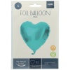 5x Folienballon Herz Pastell Mint 45cm Matt 18inch Heliumballons Party Deko
