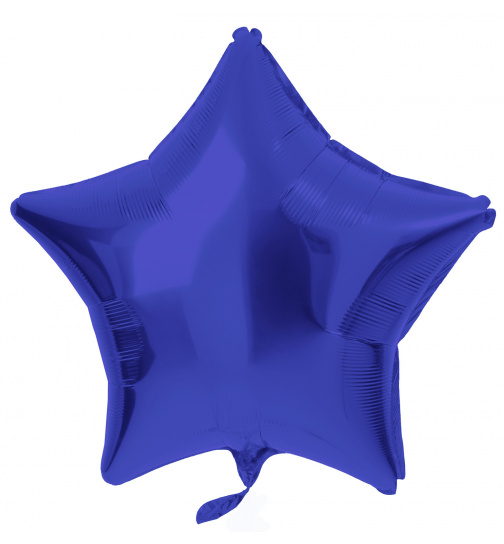5x Folienballon Stern Blau 45cm Matt 18inch Heliumballons Party Deko Set