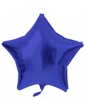 5x Folienballon Stern Blau 45cm Matt 18inch Heliumballons...