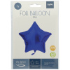 5x Folienballon Stern Blau 45cm Matt 18inch Heliumballons Party Deko Set