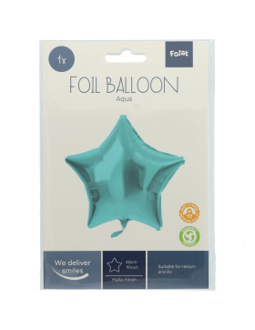 5x Folienballon Stern Pastell Mint 45cm Matt 18 inch Heliumballons Party Deko